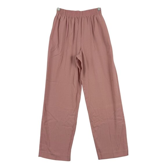 Vintage Alfred Dunner Pants Women's 10 Knit Elastic Waist Pockets Pink Stretch - Picture 1 of 11